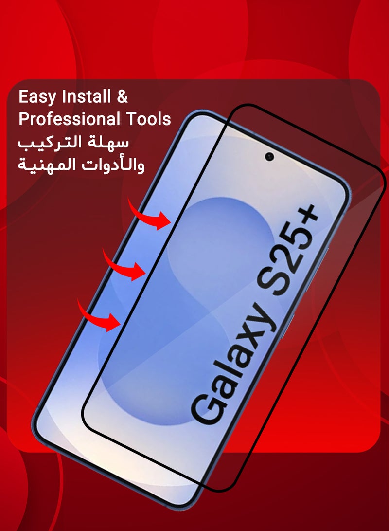 MARGOUN (for Samsung Galaxy S25 Plus Tab) 2Packs Premium Screen Protector Full Coverage, Scratch-Resistant Anti Bubble Clear - Image 4