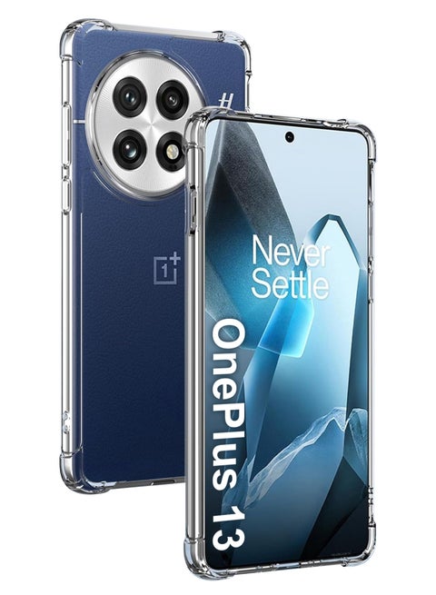 (for OnePlus 13) Gorilla TPU Case Cover with Camera and Screen Guard Bumper Design Ultra Shockproof Clear