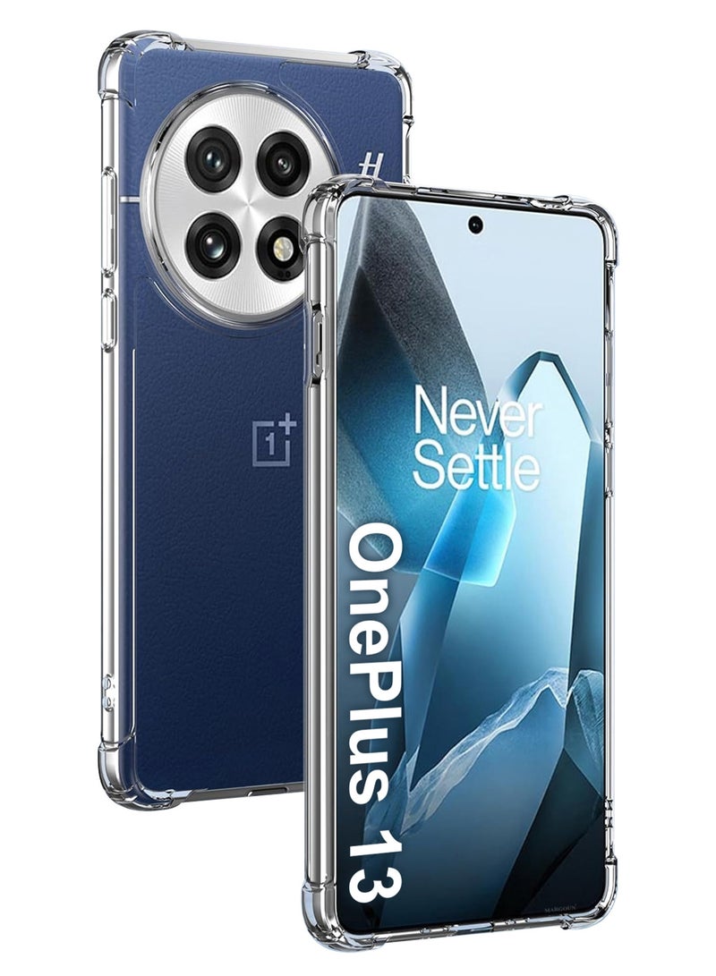 (for OnePlus 13) Gorilla TPU Case Cover with Camera and Screen Guard Bumper Design Ultra Shockproof Clear