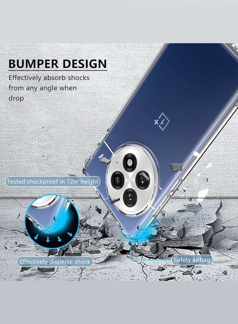 (for OnePlus 13) Gorilla TPU Case Cover with Camera and Screen Guard Bumper Design Ultra Shockproof Clear