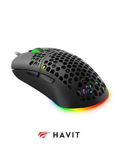 RGB Breathable Gaming Mouse, High Sensitivity Wired Mouse, Sweat-Proof And Durable. 7 Programmable Buttons, Compatible With Windows Mac Tablet