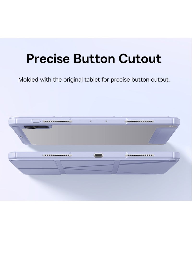 Baseus - iPad Pro 11-inch (2024) Ultra Protective Case, Foldable Stand with Landscape & Portrait Modes, Lightweight & Anti-Slip PU Leather Cover, Built-in Pencil Holder, Auto Wake/Sleep Function, Multi-Angle Stand, Smart Cover, Durable & Stylish Design for All-Around Protection- iPad Pro 11”（2024）Case - Pink - Image 1