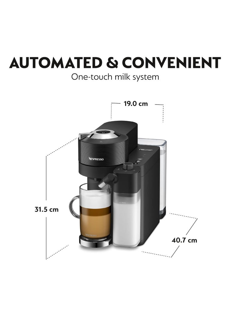 نسبرسو De'Longhi Nespresso Vertuo Lattissima ENV300.B, Automatic Coffee Machine with Automatic Milk Frother, Single-Serve Capsule Coffee Machine, 5 Cup Sizes, 1500W, Matt Black & Glossy 1.6 L 1500 W ENV300.B Black  - Image 4