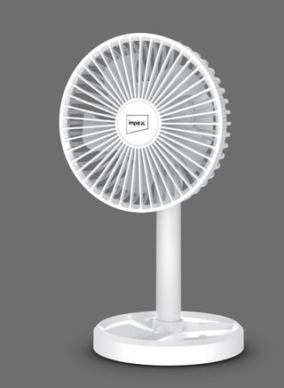 Mini Fan 5 Inch Rechargeable with 3600mAh Battery, Strong Wind Force, Type C Charging Port, 3-Stage Speed Control, Rotary Design, Portable Cooling, 5V DC Input Breeze D5 White - pnsku/N70147218V/45/_/1738144108/ab2ea433-376c-44f3-9c7e-ab0ee2c52b02