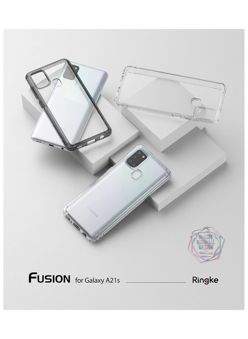 Ringke Fusion Anti Scratch Dual Coating Compatible With Case Augmented Bumper Shockproof Cover Designed For Galaxy A21s Smoke Black - Image 2