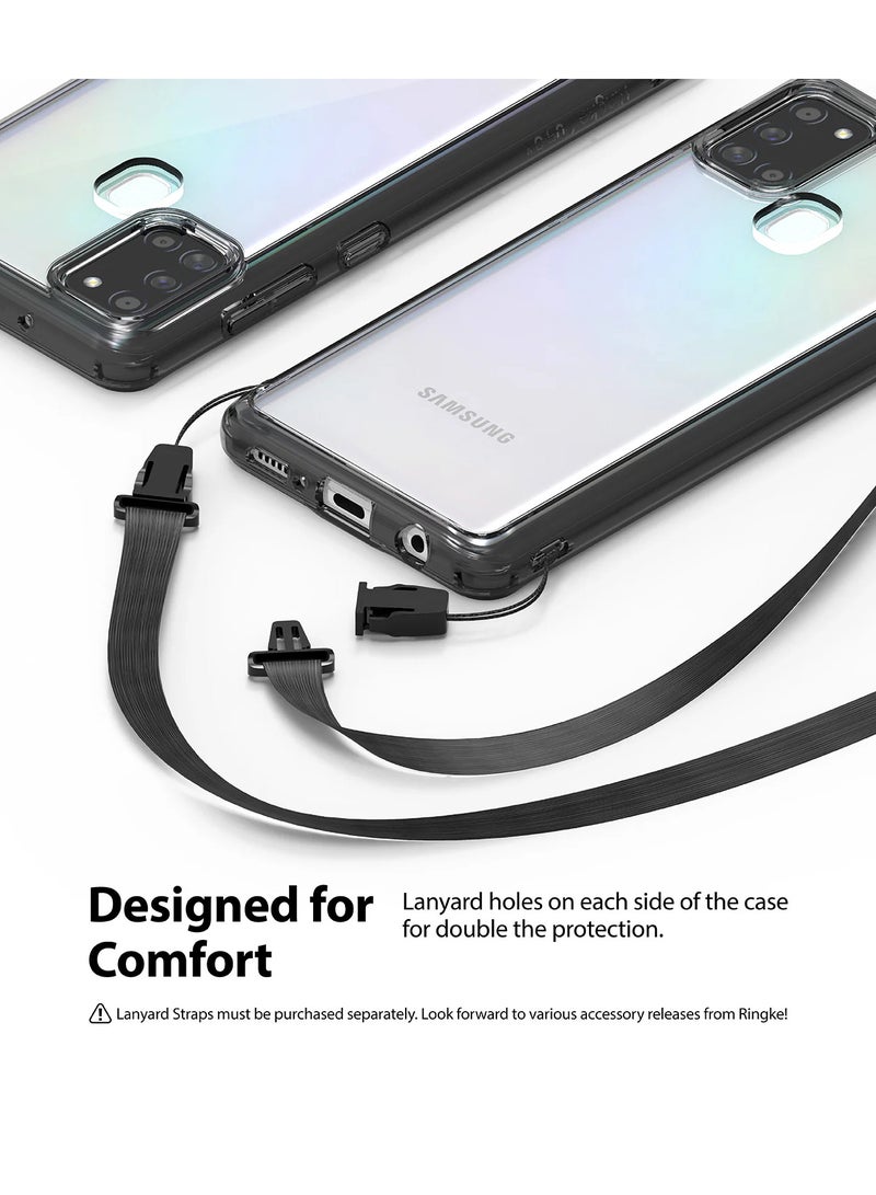 Ringke Fusion Anti Scratch Dual Coating Compatible With Case Augmented Bumper Shockproof Cover Designed For Galaxy A21s Smoke Black - Image 5