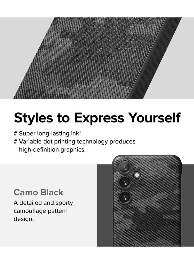 Ringke - Onyx [Feels Good in The Hand] Compatible with Samsung Galaxy S24 5G Case, Anti-Fingerprint Technology Prevents Oily Smudges Non-Slip Enhanced Grip Precise Cutouts for Camera Camo Black - Image 1