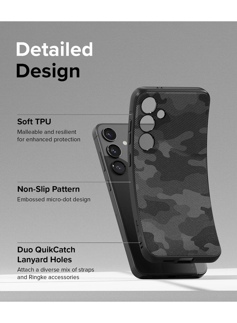 Ringke - Onyx [Feels Good in The Hand] Compatible with Samsung Galaxy S24 5G Case, Anti-Fingerprint Technology Prevents Oily Smudges Non-Slip Enhanced Grip Precise Cutouts for Camera Camo Black - Image 1