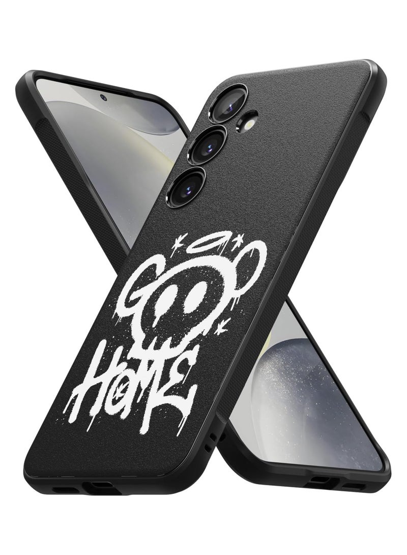 Ringke nyx Design Compatible with Samsung Galaxy S24 Case (2024), [Firm Grip] Non-Slip Anti-Fingerprint Rugged Shockproof Case, Fun Design TPU Phone Cover Black - Image 1
