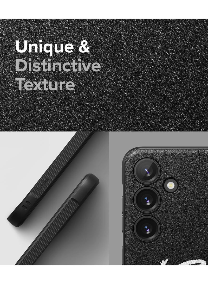 Ringke nyx Design Compatible with Samsung Galaxy S24 Case (2024), [Firm Grip] Non-Slip Anti-Fingerprint Rugged Shockproof Case, Fun Design TPU Phone Cover Black - Image 4