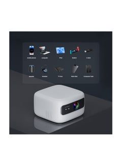 وونكت Mini Android Projector With 2.4/5G WiFi And Bluetooth 180 ANSI Lumens Screen Mirroring With Electric Focus Smart Home Video Projector WP102 White  - Image 4