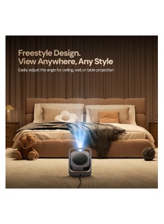 Wownect Latest Android 13.0 Mini Android Projector With Wi-Fi And Bluetooth 180 ANSI Lumens Electric Focus, Portable Smart Projector With Built-in Apps for Outdoor Home Theater WP101 Black  - Image 3