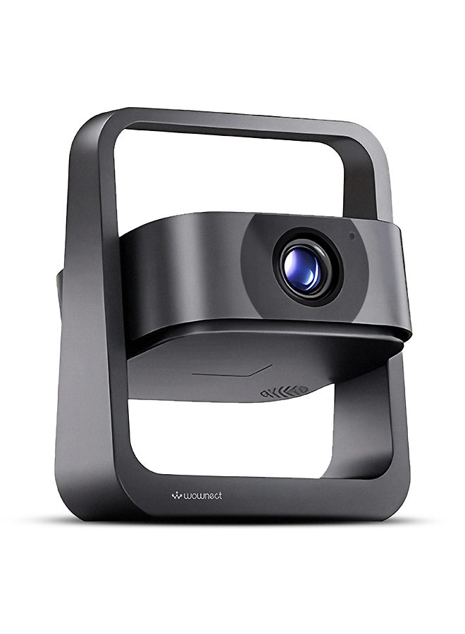 Wownect ORBIT 360 Mini Android Projector| 200" Screen, Latest Android 13.0, Electric Focus, 200 ANSI Lumens, 4K HDR Support, WiFi6 And Bluetooth, Built-in Apps, Home Theater, Outdoor Movie Projector WP101 Black - Image 1