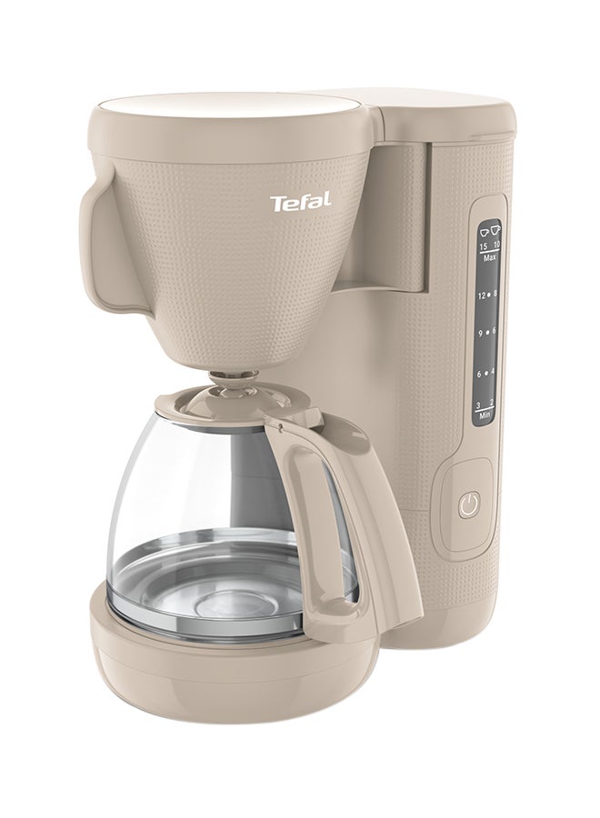 Tefal Morning Filter Coffee Maker with Permanent Filter | Swivel Filter | Holder with Ergonomic Handle| Large Water Tank | 1.25 L 1000 kW CM2M1B27 Grey  - Image 1