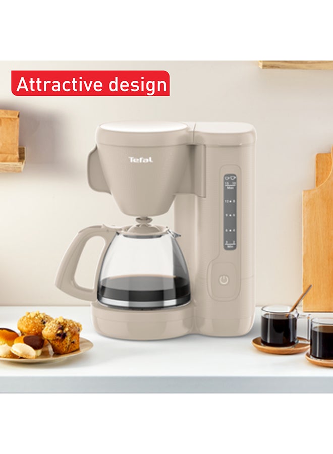 Tefal Morning Filter Coffee Maker with Permanent Filter | Swivel Filter | Holder with Ergonomic Handle| Large Water Tank | 1.25 L 1000 kW CM2M1B27 Grey  - Image 2