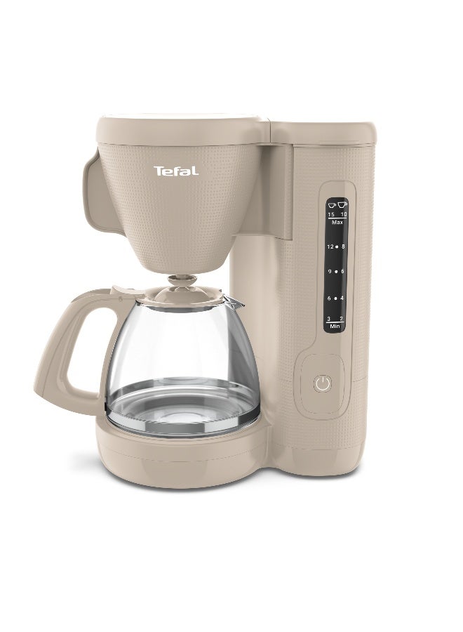 Tefal Morning Filter Coffee Maker with Permanent Filter | Swivel Filter | Holder with Ergonomic Handle| Large Water Tank | 1.25 L 1000 kW CM2M1B27 Grey - Image 2
