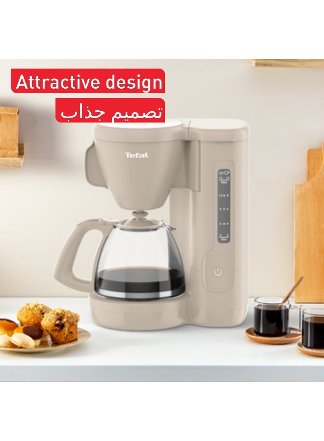 Tefal Morning Filter Coffee Maker with Permanent Filter | Swivel Filter | Holder with Ergonomic Handle| Large Water Tank | 1.25 L 1000 kW CM2M1B27 Grey - Image 3