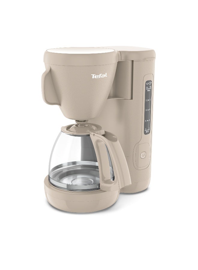Tefal Morning Filter Coffee Maker with Permanent Filter | Swivel Filter | Holder with Ergonomic Handle| Large Water Tank | 1.25 L 1000 kW CM2M1B27 Grey - Image 1