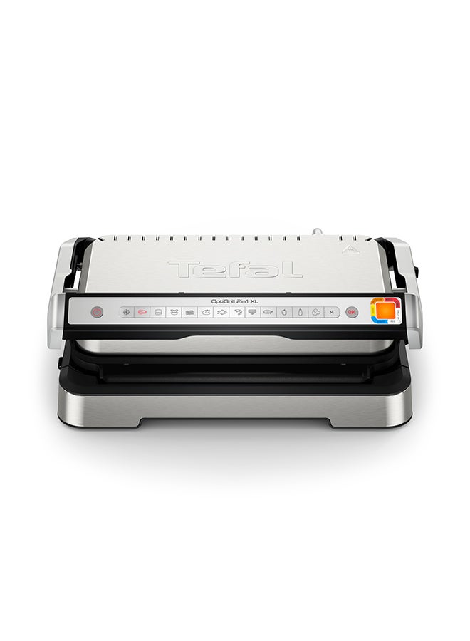 Tefal OptiGrill 2in1 XL | Perfect Results | No Monitoring | Easy to Clean | Dedicated App | Juice tray | Healthier Grilling | 2000 kW GC78MD28 Stainless Steel / Silver  - Image 2