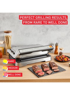 تيفال OptiGrill 2in1 XL | Perfect Results | No Monitoring | Easy to Clean | Dedicated App | Juice tray | Healthier Grilling | 2000 kW GC78MD28 Stainless Steel / Silver  - Image 3