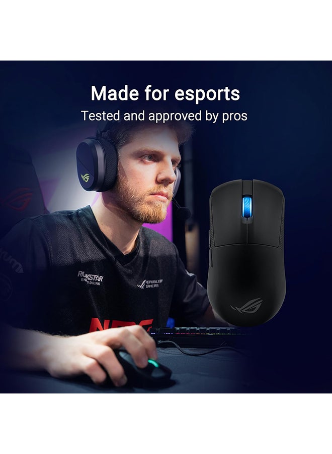 ASUS ROG Harpe Ace Mini Wireless Gaming Mouse, 49g Lightweight, AimPoint Pro 42K Optical Sensor, Optical Micro Switches, ROG Polling Rate Booster, Esports & FPS Gaming, Small, Medium, Black  - Image 5