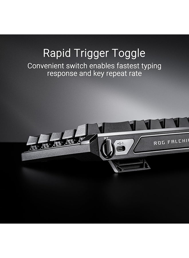 ASUS ROG Falchion Ace HFX Analogue Gaming Keyboard DE QWERTZ Layout, 65% Form Factor, ROG HFX Magnetic Switches, Rapid Trigger Toggle Speed, Speed Tap Mode, Touch Panel, 8000 Hz, 2 x Type-C Ports  - Image 5