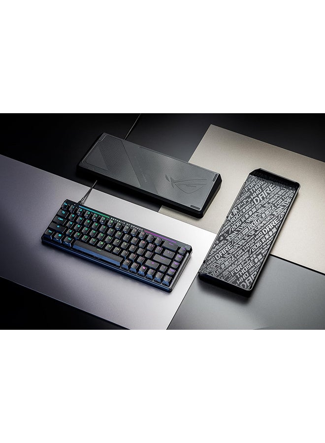 ASUS - ROG Falchion Ace HFX Analogue Gaming Keyboard DE QWERTZ Layout, 65% Form Factor, ROG HFX Magnetic Switches, Rapid Trigger Toggle Speed, Speed Tap Mode, Touch Panel, 8000 Hz, 2 x Type-C Ports - Image 1