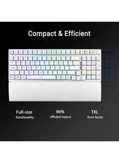 ASUS X902 ROG Strix Scope II 96 RX Wireless Gaming Keyboard - White  - Image 2
