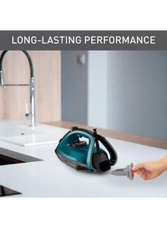 Tefal Ultragliss Plus Steam Iron | 50 g/Minute Cont. Steam Output | 260 g/Minute Steam Burst | Exceptional Glide | Safety Auto-Off | Made in France | 270 ml 2800 kW FV6848G0 Black Glama / Maldives Metal  - Image 5