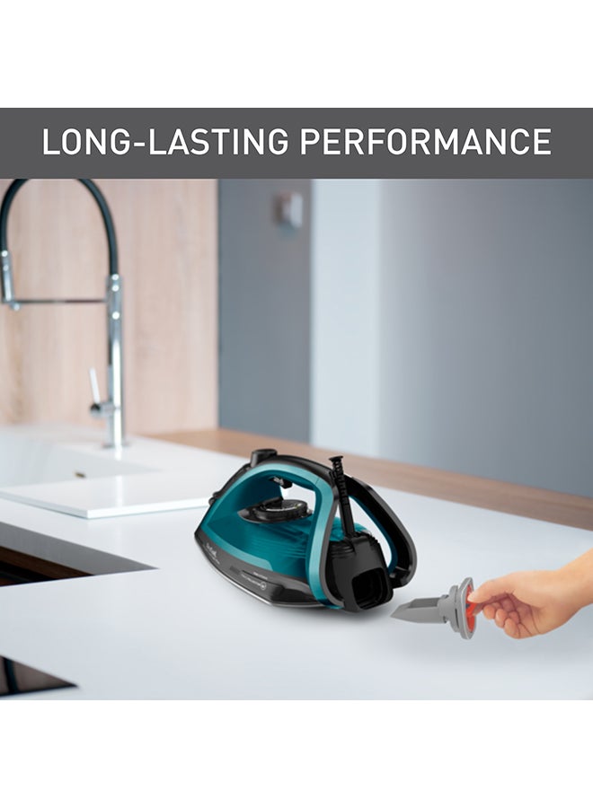 تيفال Ultragliss Plus Steam Iron | 50 g/Minute Cont. Steam Output | 260 g/Minute Steam Burst | Exceptional Glide | Safety Auto-Off | Made in France | 270 ml 2800 kW FV6848G0 Black Glama / Maldives Metal  - Image 5