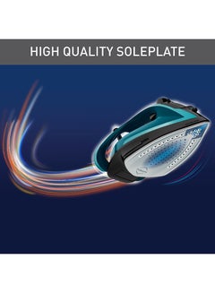 Tefal Ultragliss Plus Steam Iron | 50 g/Minute Cont. Steam Output | 260 g/Minute Steam Burst | Exceptional Glide | Safety Auto-Off | Made in France | 270 ml 2800 kW FV6848G0 Black Glama / Maldives Metal  - Image 3