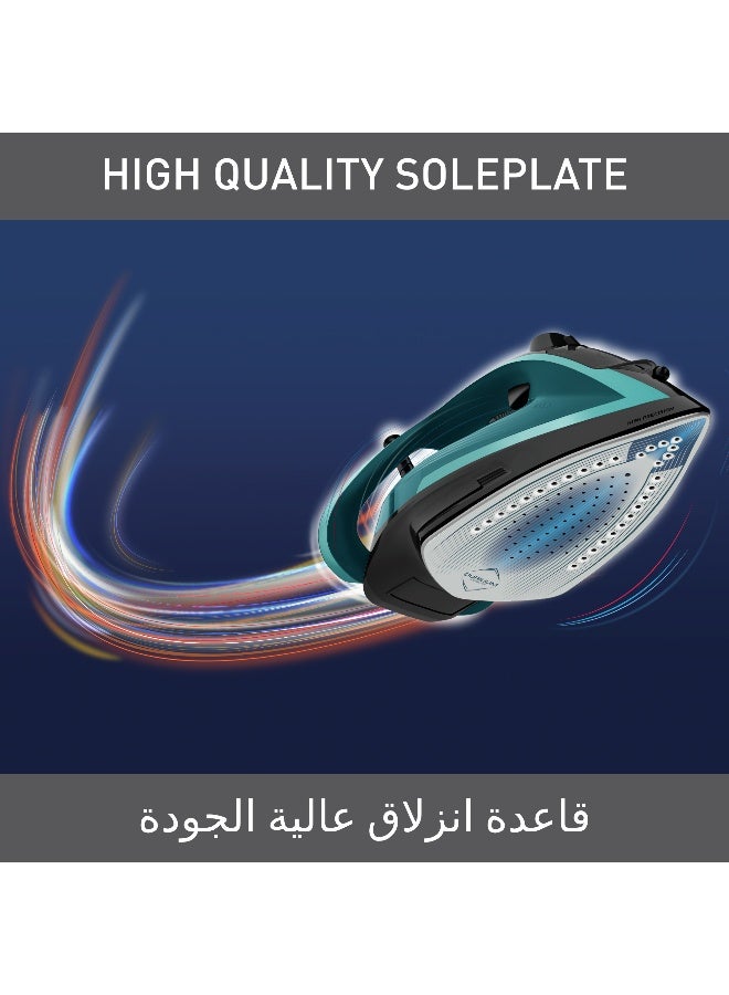 تيفال مكواة بخار أولترا جليس بلس | 50 جرام/دقيقة من بخار مستمر | 260 جرام/دقيقة من انفجار البخار | انزلاق استثنائي | إيقاف تلقائي للسلامة | صنع في فرنسا - Image 4