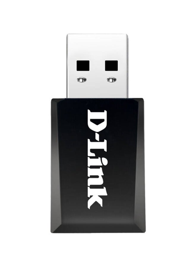 D-Link AC1300 MU-MIMO Wi-Fi USB Adapter, MU-MIMO, USB 3.0, 5 GHz, Integrated Antenna, Wireless Speed 400 Mbps (2.4 GHz), 866Mbps (5 GHz) | DWA-182 Black  - Image 1