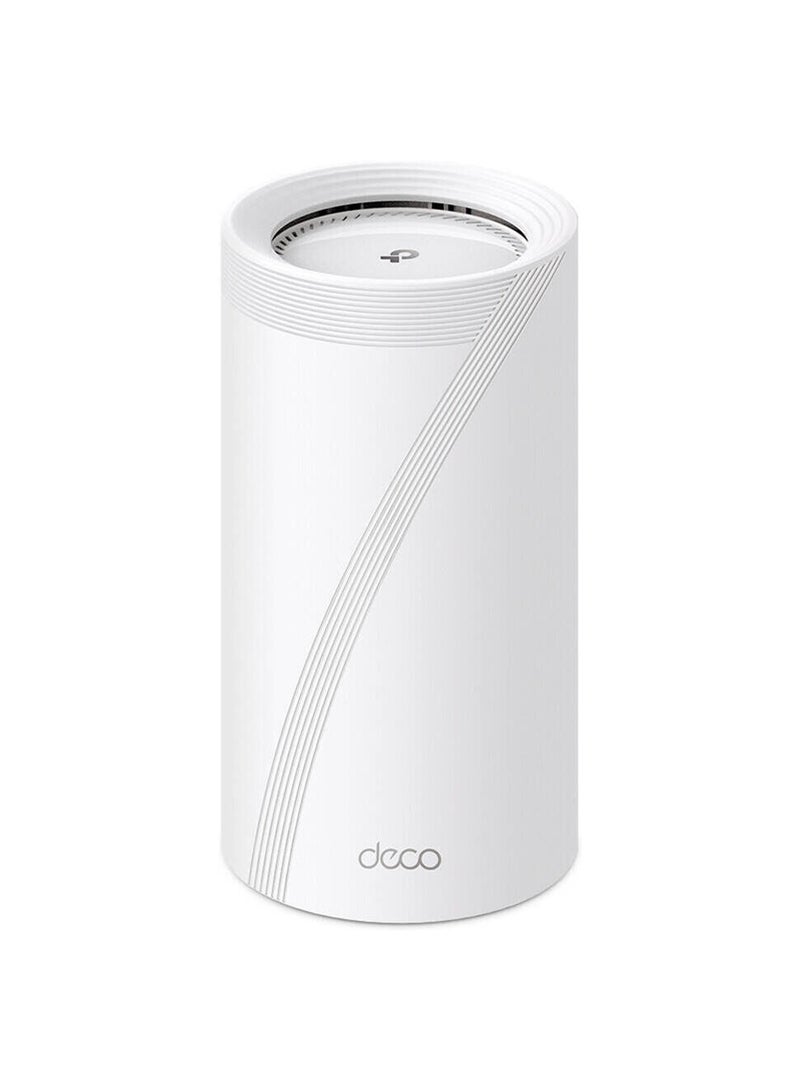 TP-LINK Tri-Band WiFi 7 BE19000 Whole Home Mesh System, 12-Stream 22 Gbps, 10G + 2.5G Ports Wired Backhaul, 8 High-Gain Antennas | VPN, AI-Roaming, 44 MU-MIMO (1-Pack x 3) Deco BE85 White  - Image 2