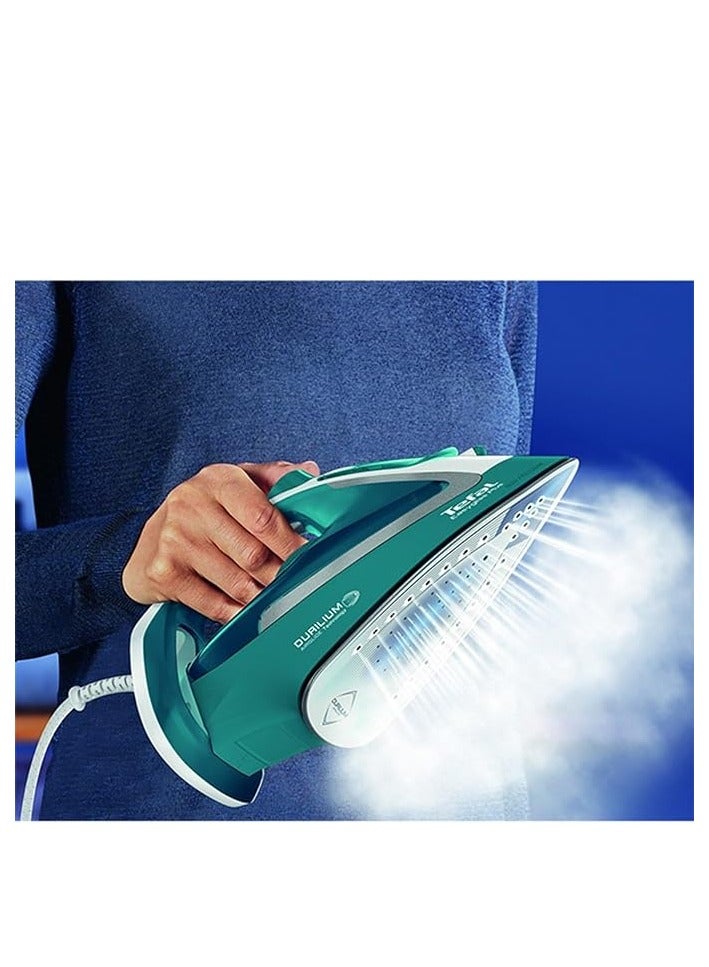 Tefal Easygliss Plus 2700 Watt Steam Iron Aqua Blue Auto off 240 g min Anti Drip FV5772E2 270 ml 27010 W FV5772E2 Aqua Blue - Image 3