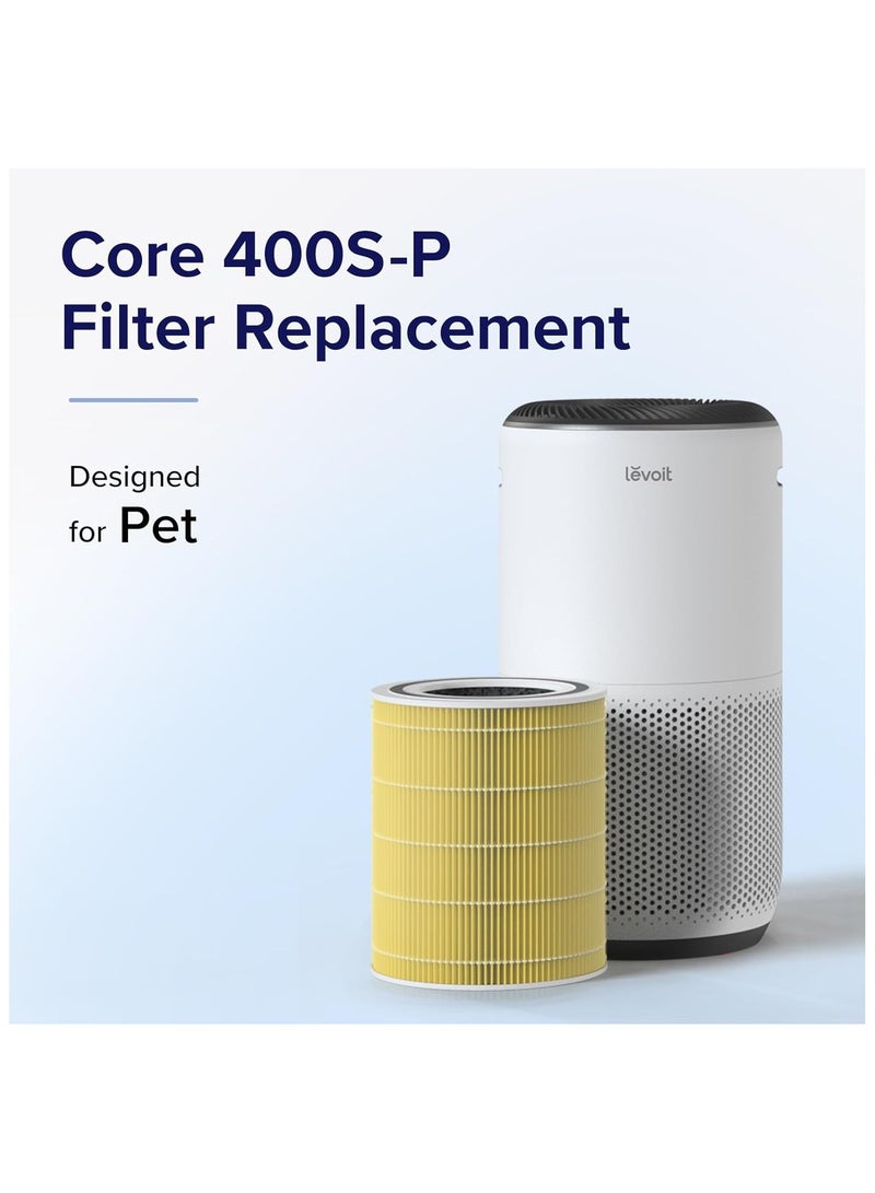 LEVOIT Core 400S Pet Allergy Carbon 400S Replacement Filter Yellow - Image 3