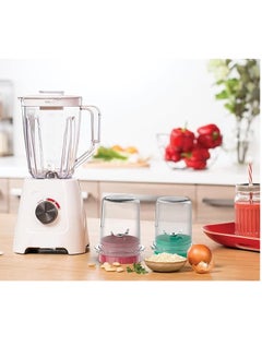 مولينكس Blender 800 Watt 2 Liters (1.25L Net) Grinder and Chopper White LM4231EG. 1.25 L 800 W LM4231EG White  - Image 3