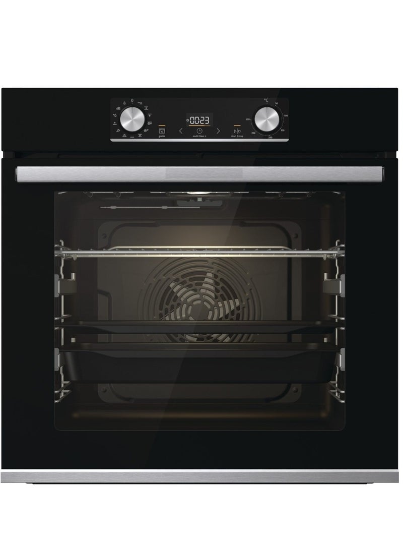 Gorenje Electric built in oven with Grill 60 cm multi function 77 liters stainless steel BOSX6737E09BG 77 L 3500 W BOSX6737E09BG Black  - Image 1