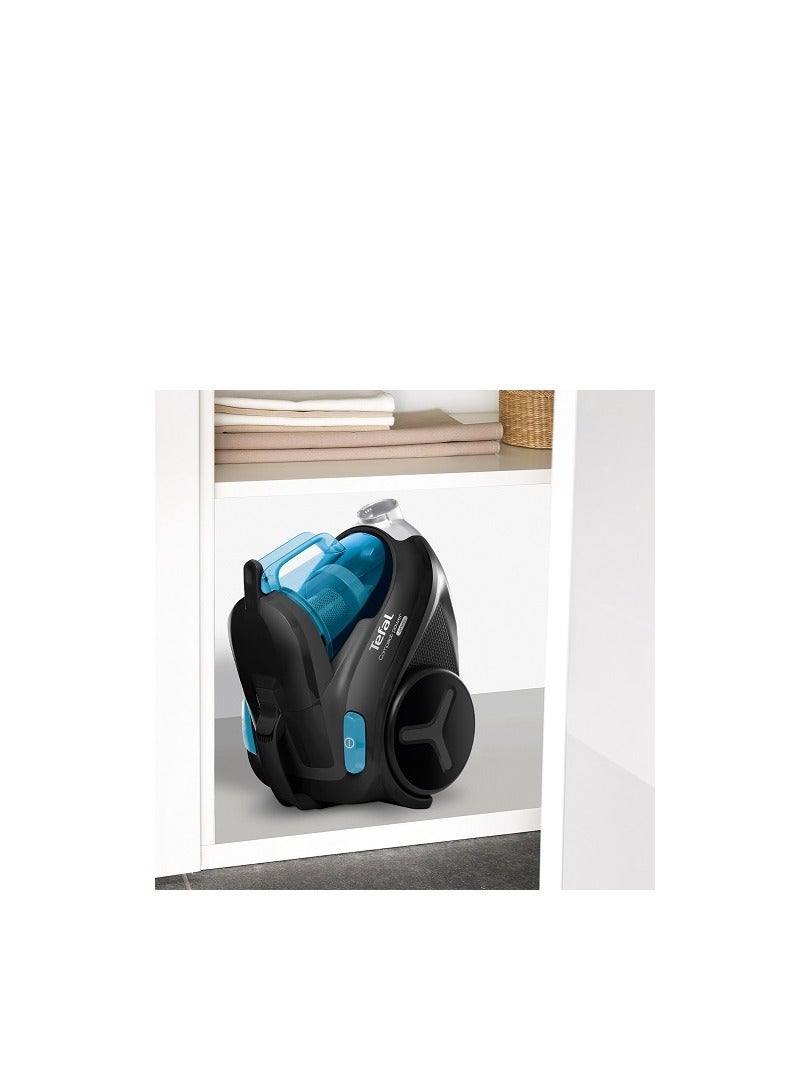 تيفال Tefal Compact Power Vacuum Cleaner, Bagless, 750W=2000W, 1.5L Capacity, Black and Blue - TW3751EG 750 W TW3751EG Black and Blue  - Image 2