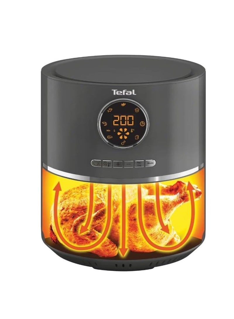 Tefal - Tefal Ultra Fry (Digital) - Air Fryer - 4.2 Liters Capacity - 8 Programs - EY111BEG 4.2 L 1600 W EY111BEG Charcoal Grey - Image 1