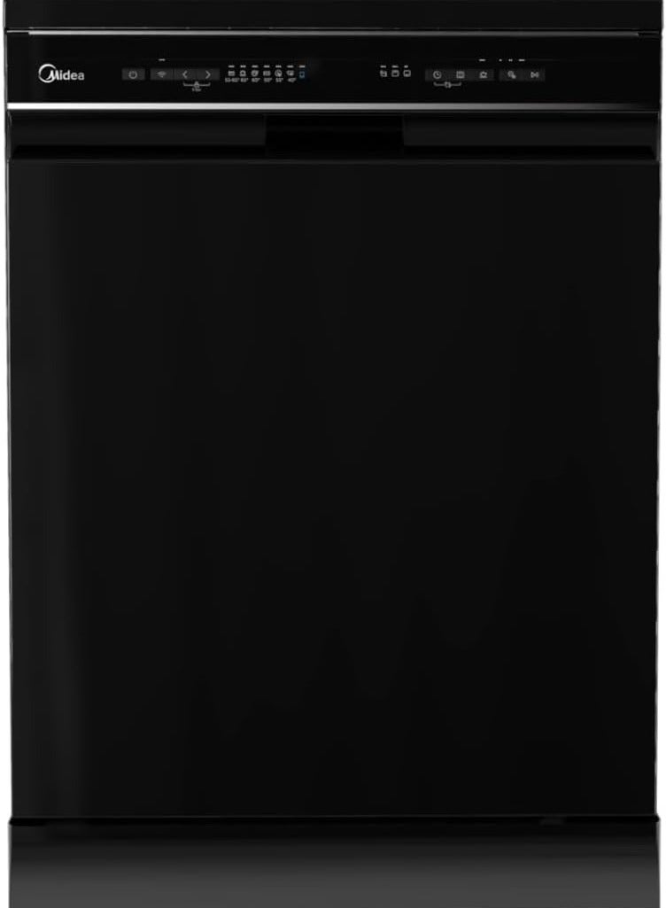 مديا Dishwasher 14 Place Ion Dish Fresh Technology Dual zone Wash Auto Open 6-Programs WIFI Black MDWEF1433D(B)-WI-EG MDWEF1433D(B)-WI-EG Black  - Image 1
