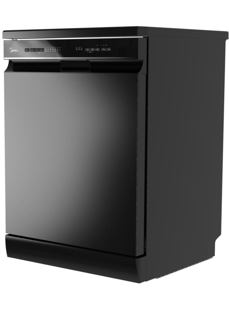 مديا Dishwasher 14 Place Ion Dish Fresh Technology Dual zone Wash Auto Open 6-Programs WIFI Black MDWEF1433D(B)-WI-EG MDWEF1433D(B)-WI-EG Black  - Image 3