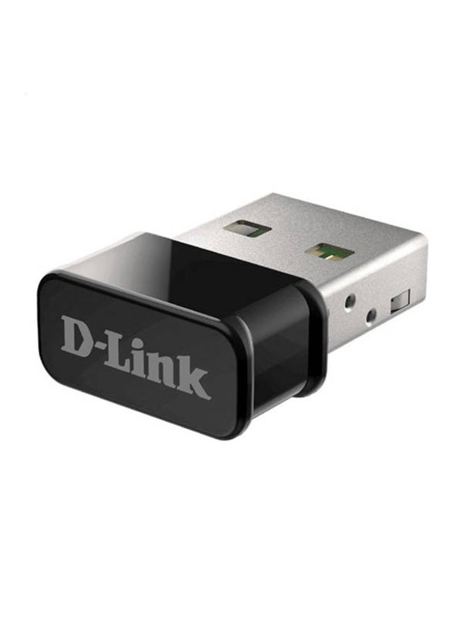 D-Link - AC600 MU-MIMO Wifi Nano USB Adapter, USB 2.0 Interface, Dual Band Technology, DWA-171 Black - Image 1