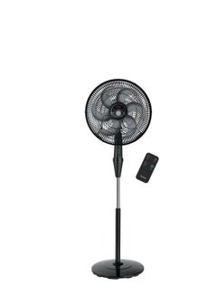Tefal Tefal Silence Force Anti-Mosquito Repellent Stand Fan With Remote Control, 16 Inch, 3 Speeds, Black - VG4135EE 75 W VG4135EE Black  - Image 1
