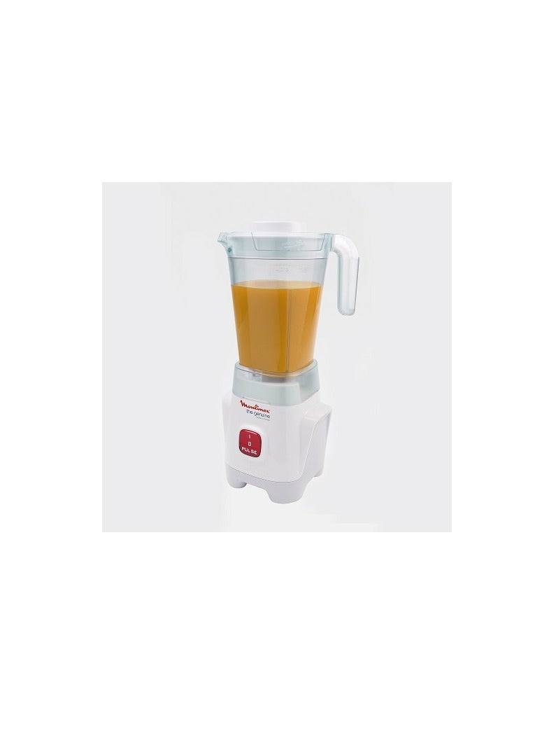 مولينكس - Moulinex Blender Genuine, 400 watt, 1.5 liters jar capacity, with Grinder - LM2411EG 1.5 L 400 W LM2411EG White - Image 1