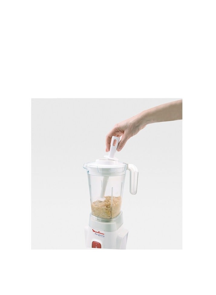 مولينكس - Moulinex Blender Genuine, 400 watt, 1.5 liters jar capacity, with Grinder - LM2411EG 1.5 L 400 W LM2411EG White - Image 1