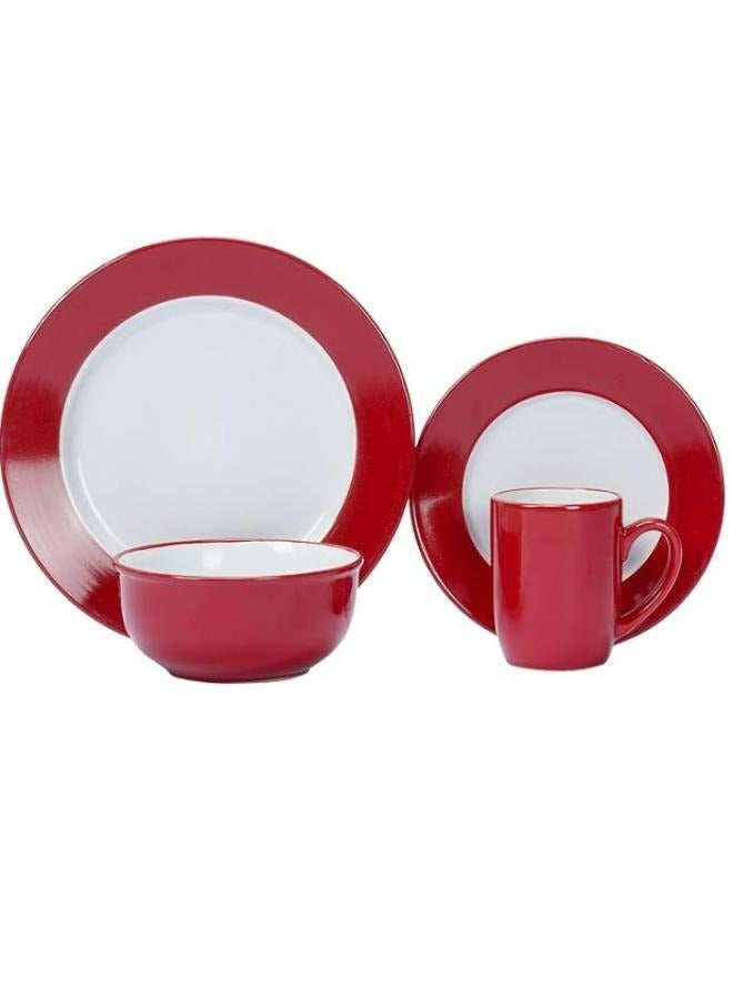 رويال فورد RoyalFord  16-Pieces Stoneware Dinner Set , Multicolor multicolor  - Image 2