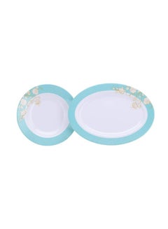 ديلكاسا 40pcs Melamine Ware Dinner Set  | Lightweight | Chip Resistant | Dishwasher-Safe | Elegant Design | Superior Quality | Plates, Dishes, Bowls, Spoons, Service For 6 White  - Image 3