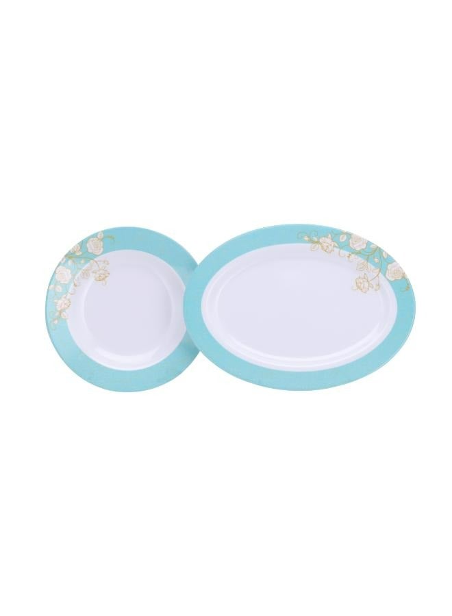 DELCASA 40pcs Melamine Ware Dinner Set  | Lightweight | Chip Resistant | Dishwasher-Safe | Elegant Design | Superior Quality | Plates, Dishes, Bowls, Spoons, Service For 6 White  - Image 3