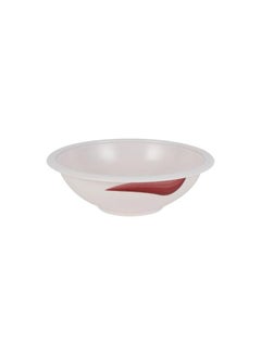 ديلكاسا Premium melamine ware 20Pcs dinner sets made from eco-friendly and food-grade materials   10" Deep Plate, 8" Flat Plate, 4" Bowl, 8.5 Bowl, Rice Spoon, Dishwasher Safe, Freezer Safe white and red  - Image 4